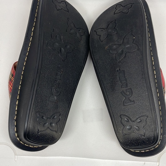 Alergria PG LITE plaid red leather mule shoes -size 36 (US 6 - 6.5) - Picture 4 of 12